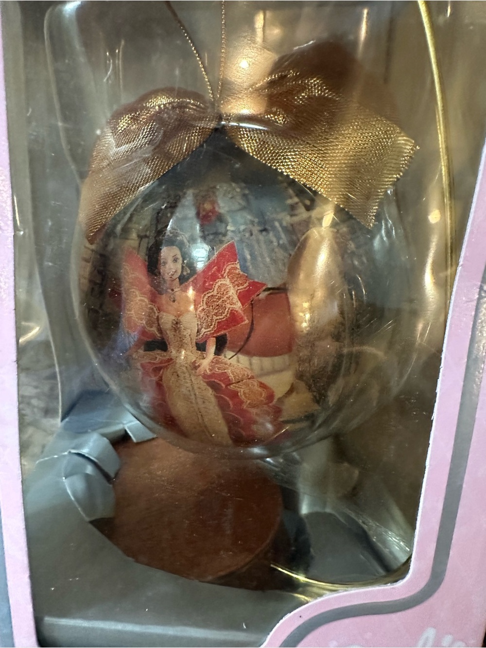 Vintage Barbie 1997 Holiday Barbie 4” Decoupage Ornament With Wood Stand NEW - Picture 3 of 11